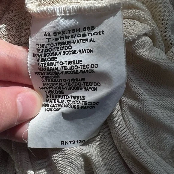 Sportmax Max Mara Vintage Y2K Pointelle Knit Cream Top tie blouse - Picture 10 of 10